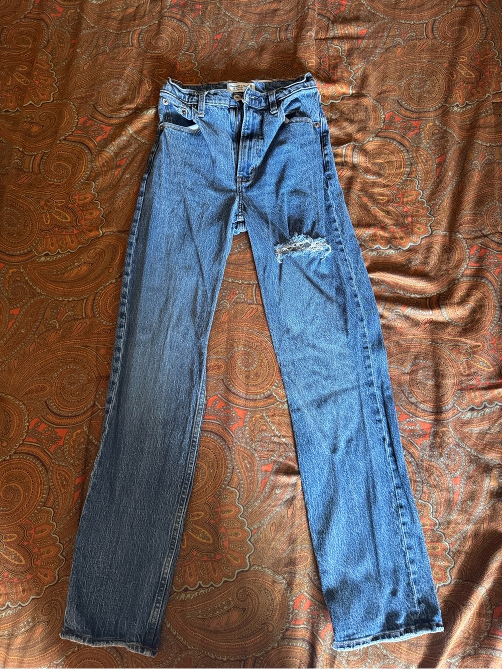 Abercrombie & Fitch Blue Straight Leg Jeans
